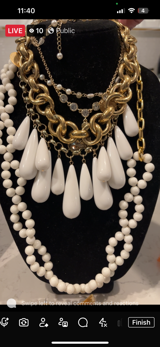 vintage jewelry stack